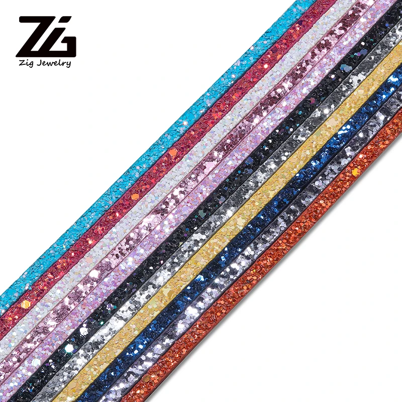 

ZG 5MM sequin bracelet production leather DIY jewelry accessories raw materials jewelry production crafts