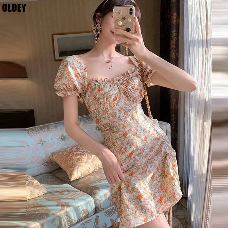 Korean Women's 2021 Summer Style Puff Sleeve Chiffon Party Dress Floral Dresses Casual French Vintage Office Style Clothes Dress
Korean Women's 2021 Summer Style Puff Sleeve Chiffon Party Dress Floral Dresses Casual French Vintage Office Style Clothes Dress