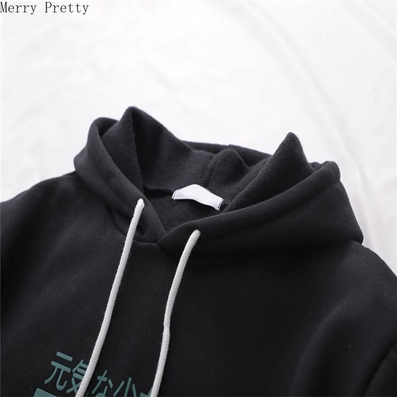 Women Hooded Sweatshirts 2020 Spring Cotton Hoodie Cartoon Print Drawstring Casual Loose Black Tracksuit Merry Pretty
Women Hooded Sweatshirts 2020 Spring Cotton Hoodie Cartoon Print Drawstring Casual Loose Black Tracksuit Merry Pretty