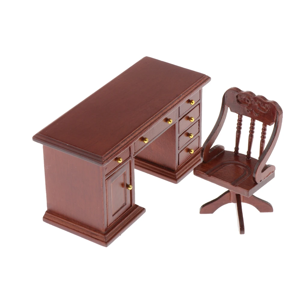 Mini 1:12 Dolls House Wooden Writting Desk Chair Set Furniture Decor Toys 
Mini 1:12 Dolls House Wooden Writting Desk Chair Set Furniture Decor Toys