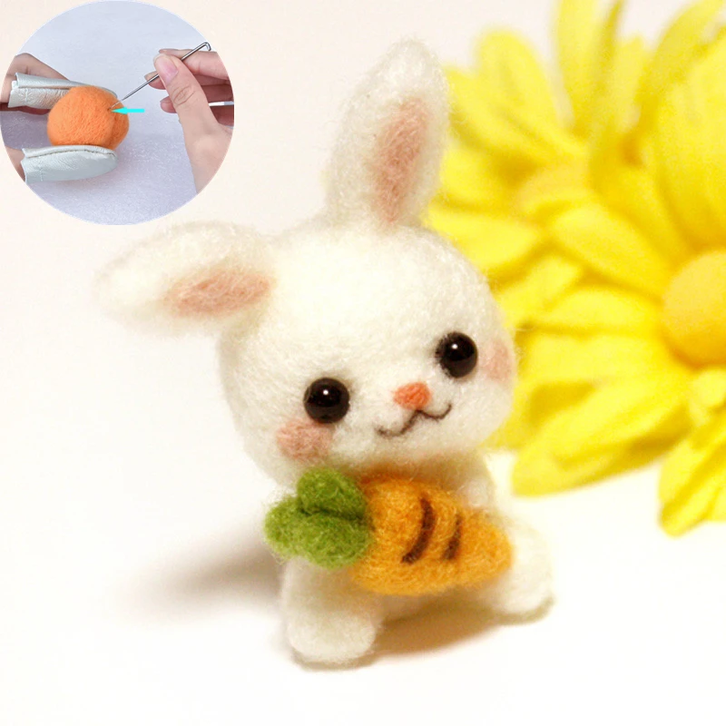 DIY Felting Needles Wool Felt Shapes Rabbit Carrot Craft Kit Wool Felt Handmade Animal 4 Styles of Rabbit Non-finished Felt Kit
DIY Felting Needles Wool Felt Shapes Rabbit Carrot Craft Kit Wool Felt Handmade Animal 4 Styles of Rabbit Non-finished Felt Kit