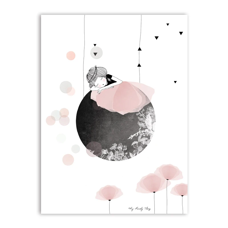 Kids Girl Poster Cute Wall Art Print Girl With Flowers Cartoon Canvas Painting Lovely Picture For Baby Girls Room Wall Decor
Kids Girl Poster Cute Wall Art Print Girl With Flowers Cartoon Canvas Painting Lovely Picture For Baby Girls Room Wall Decor