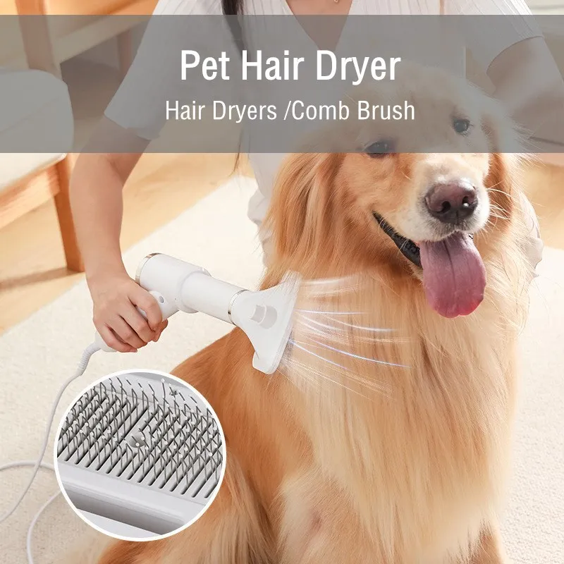 2 in 1 Pet Hair Dryer Portable Dog Dryer with Slicker Brush Adjust Temperature Low Noise Cat Dog Grooming Comb Fur Blower
2 in 1 Pet Hair Dryer Portable Dog Dryer with Slicker Brush Adjust Temperature Low Noise Cat Dog Grooming Comb Fur Blower