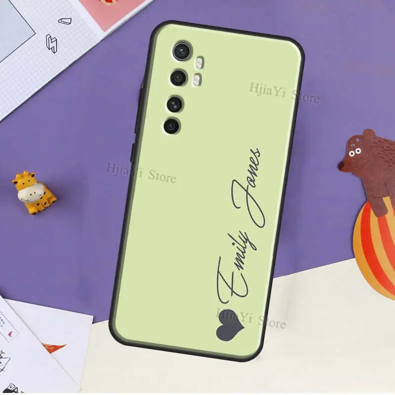 Персонализированное пользовательское имя пастельных тонов для Xiaomi Mi Note 10 Lite