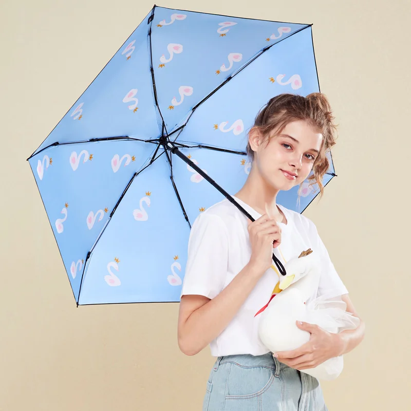 Cartoon Mini Women Parasol UV Protection Small Pocket Umbrella Folding Ultra Light Portable High Quality Umbrerlla A5A | Дом и сад