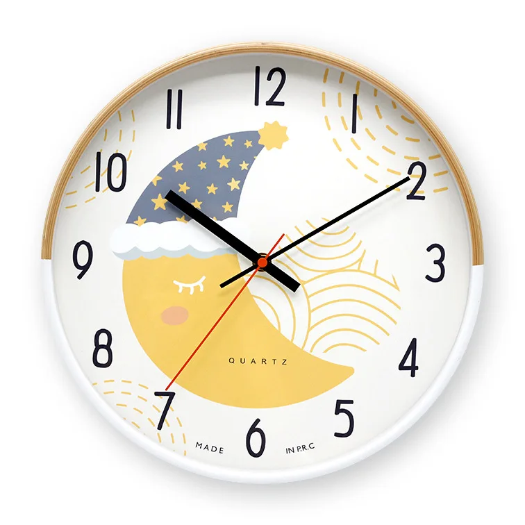 Wall Clock Wooden Cartoon Moon Children's Universe 13 Inch Wall Clock Color Matching Home Decoration Clock Round Mute Gift
Wall Clock Wooden Cartoon Moon Children's Universe 13 Inch Wall Clock Color Matching Home Decoration Clock Round Mute Gift
