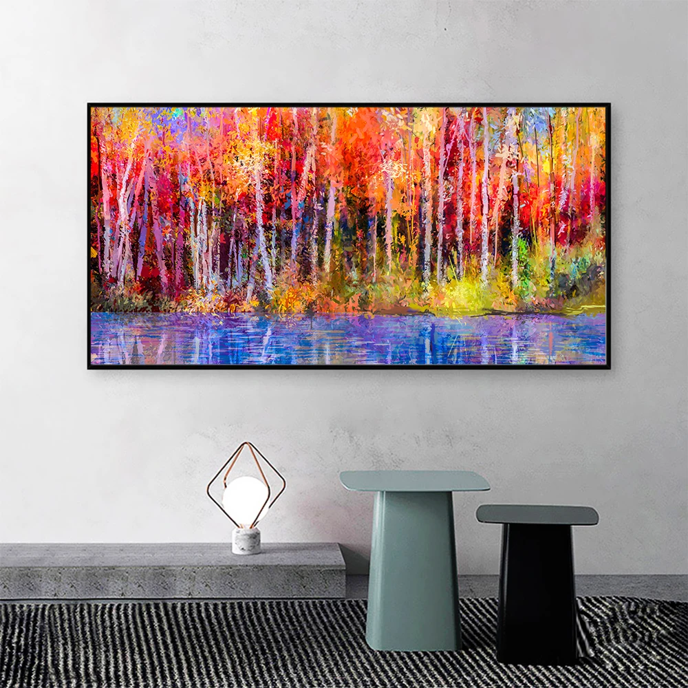 Wall Art Canvas Painting Beautiful Colors Abstract Landscape Trees Forest In Autumn Pictures For Living Room Decor
Wall Art Canvas Painting Beautiful Colors Abstract Landscape Trees Forest In Autumn Pictures For Living Room Decor