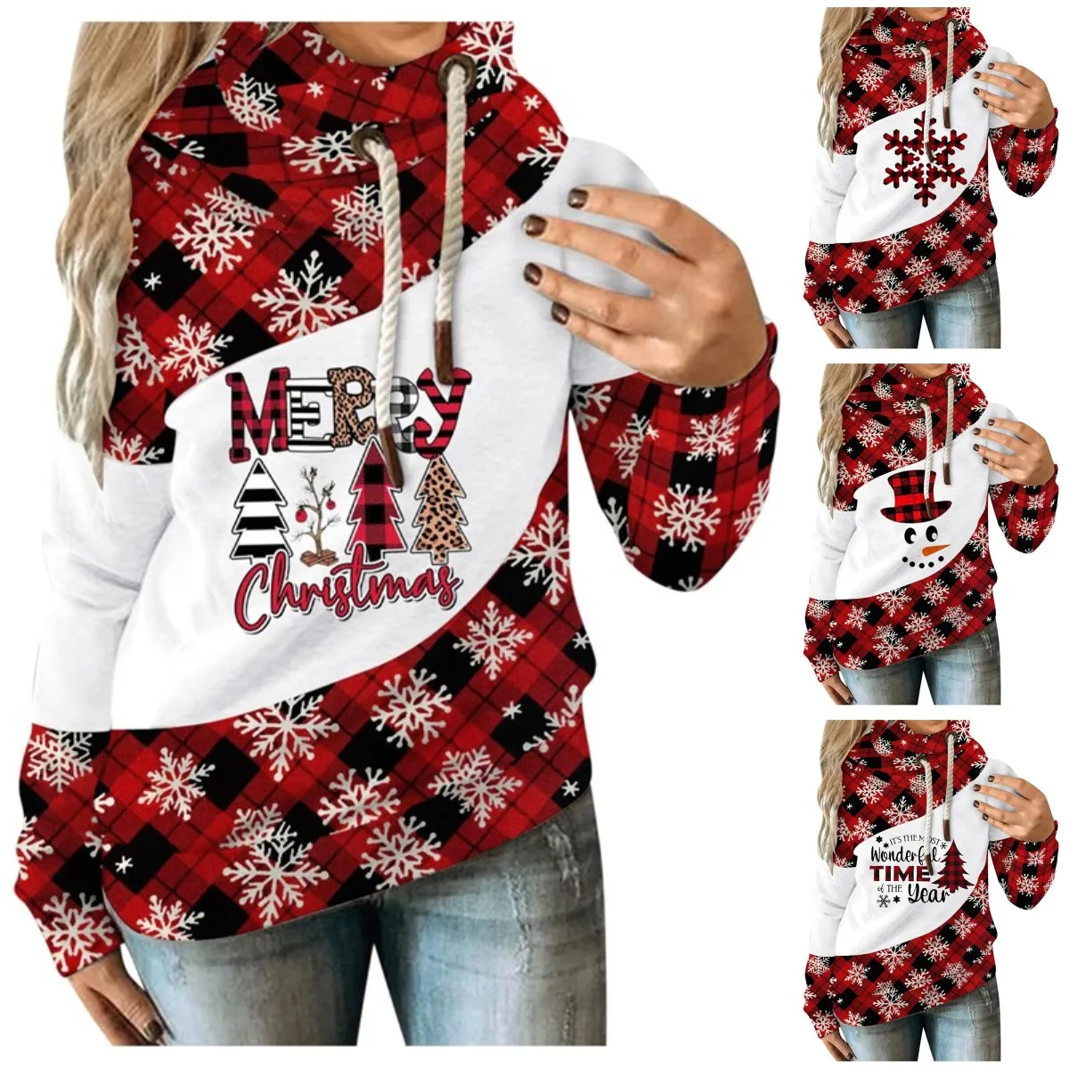 Christmas Tree Letter Graphic Print Hooded Sweatshirt Women Winter Clothes Casual Long Sleeve Y2K Top Female Patchwork Pullover
Christmas Tree Letter Graphic Print Hooded Sweatshirt Women Winter Clothes Casual Long Sleeve Y2K Top Female Patchwork Pullover