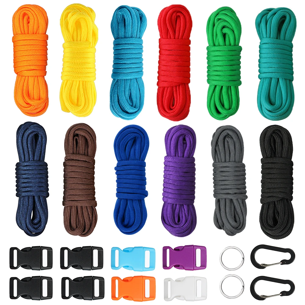 WEREWOLVES 12 Colors Dia.4mm 7 stand Cores Paracord for Survival Parachute Cord Lanyard Camping Rope DIY Weaving Craft Tool Kit
WEREWOLVES 12 Colors Dia.4mm 7 stand Cores Paracord for Survival Parachute Cord Lanyard Camping Rope DIY Weaving Craft Tool Kit