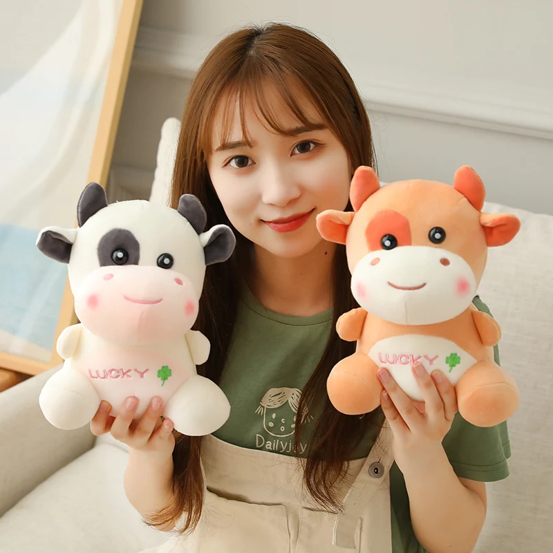 25cm Kawaii Lucky Cattle Plush Stuffed Doll Cute Soft Zodiac Animal Cow Plush Toys for Children Kids Appease Toy Christmas Gift 
25cm Kawaii Lucky Cattle Plush Stuffed Doll Cute Soft Zodiac Animal Cow Plush Toys for Children Kids Appease Toy Christmas Gift