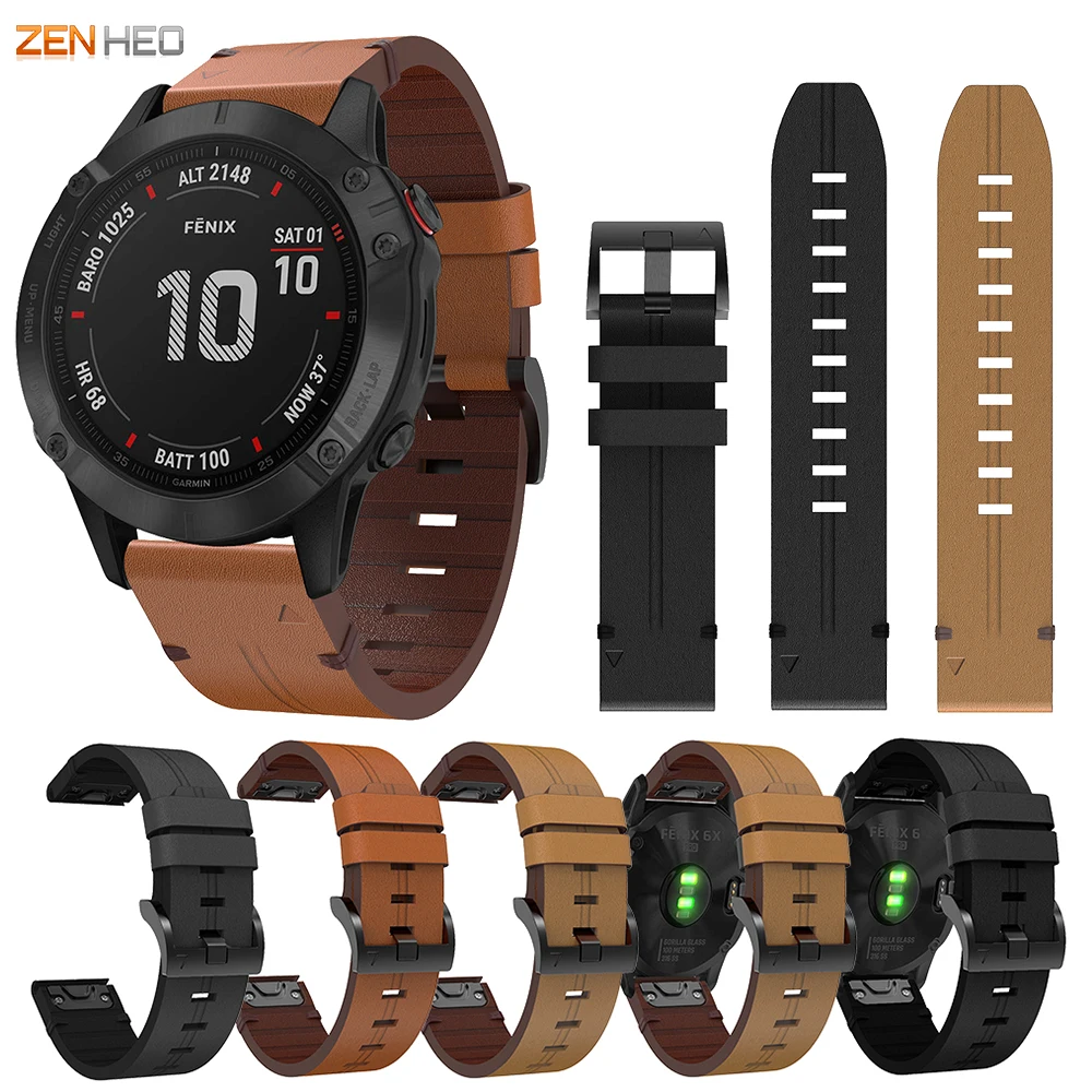 22mm 26mm Leather Strap For Garmin Fenix 6/6X Pro Quick Release Watchband for Garmin Fenix 5/5 Plus/5X Smart Watch Band
22mm 26mm Leather Strap For Garmin Fenix 6/6X Pro Quick Release Watchband for Garmin Fenix 5/5 Plus/5X Smart Watch Band