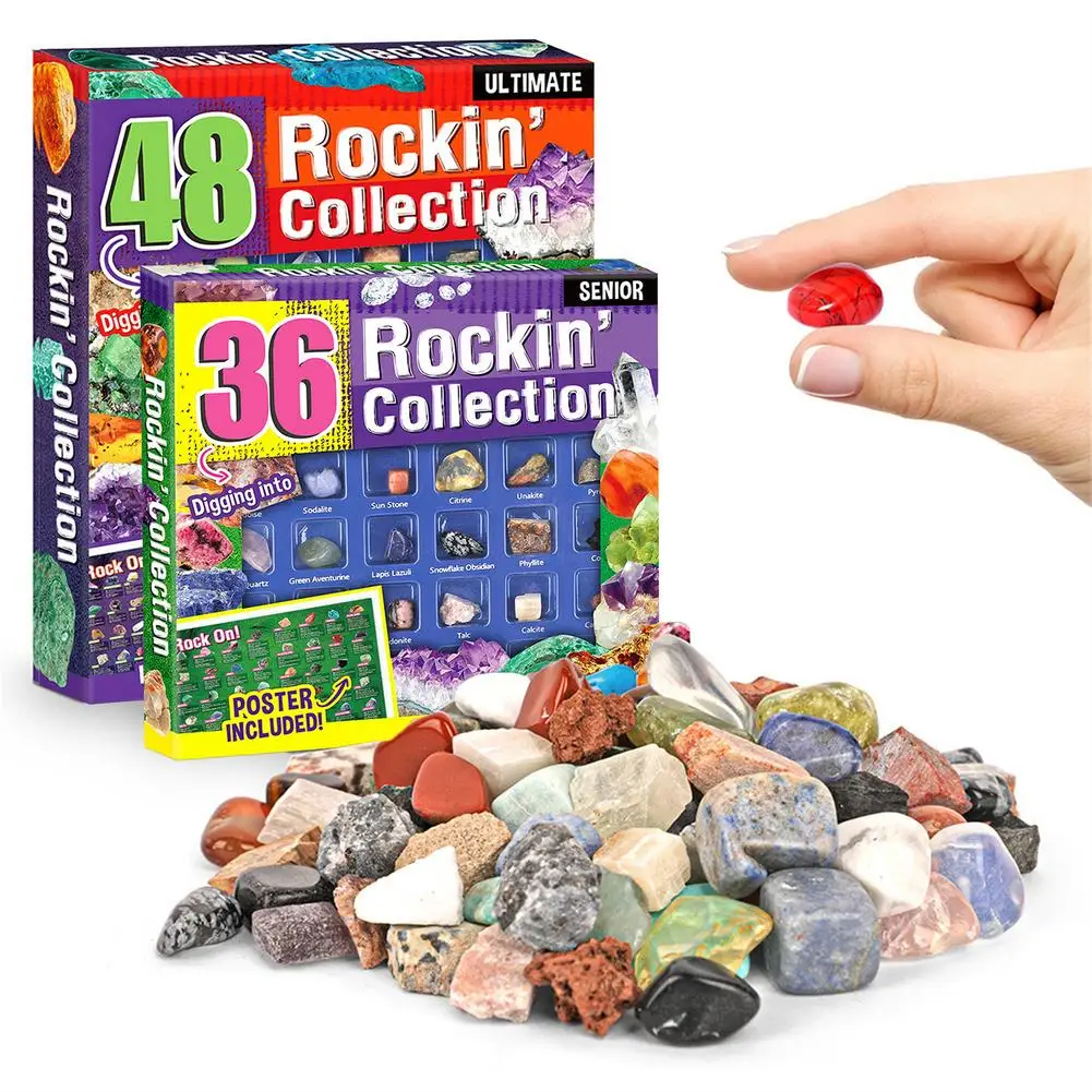 36/48pcs Rock Collection For Kids Excavation Kit Toys Natural Collections Christmas Advent Calendar Gift Box With Gemstone Cr
36/48pcs Rock Collection For Kids Excavation Kit Toys Natural Collections Christmas Advent Calendar Gift Box With Gemstone Cr