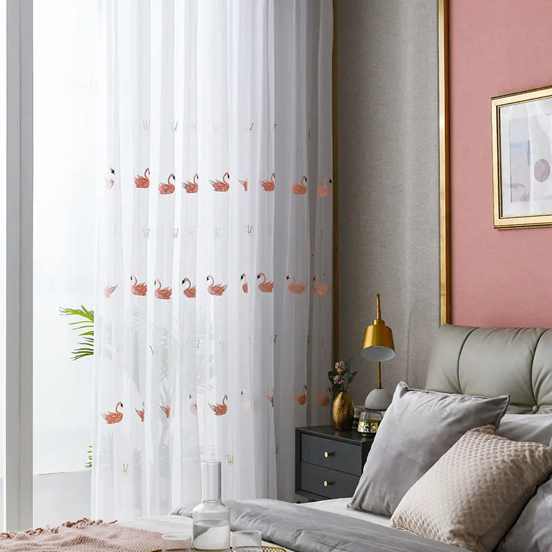 Embroidered White Swan Tulle Window Curtains For Living Room Modern Pink Voile Sheer Curtains For Child Bedroom Kitchen Drapes
Embroidered White Swan Tulle Window Curtains For Living Room Modern Pink Voile Sheer Curtains For Child Bedroom Kitchen Drapes