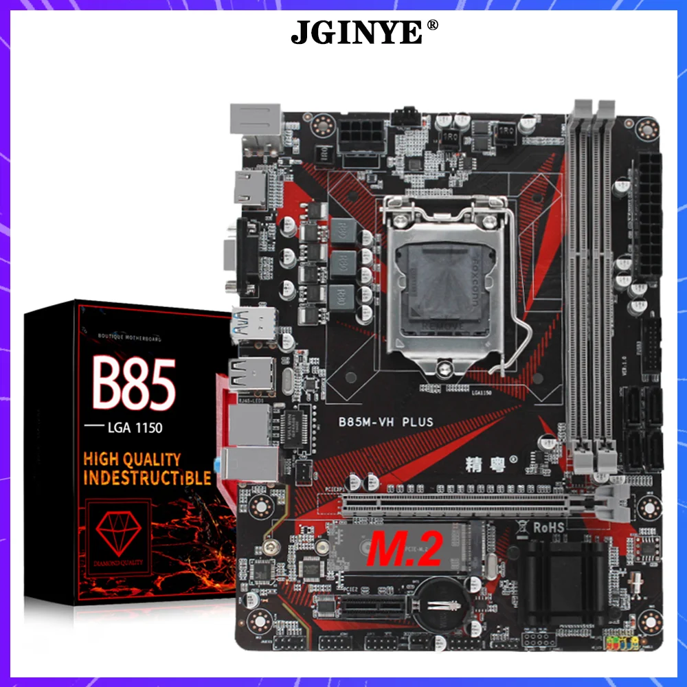 B85 Motherboard LGA1150 Support Intel I3 I5 I7 CPU 2*16G DDR3 1600mhz Memory HDMI VGA SATA USB 3.0 M.2 NVME Desktop B85M-VH PLUS
B85 Motherboard LGA1150 Support Intel I3 I5 I7 CPU 2*16G DDR3 1600mhz Memory HDMI VGA SATA USB 3.0 M.2 NVME Desktop B85M-VH PLUS