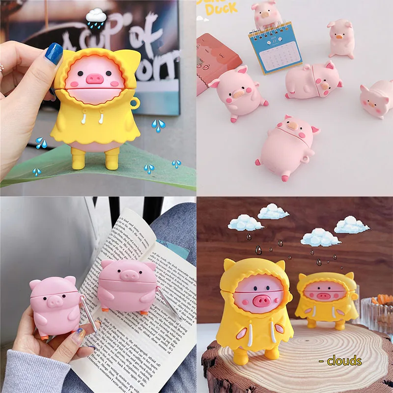 3D Cartoon Yellow Raincoat Pig Earphone Case For AirPods 1 2 Pro Wireless Bluetooth Silicone Headset Protect Cover Cute Pink Pig
3D Cartoon Yellow Raincoat Pig Earphone Case For AirPods 1 2 Pro Wireless Bluetooth Silicone Headset Protect Cover Cute Pink Pig