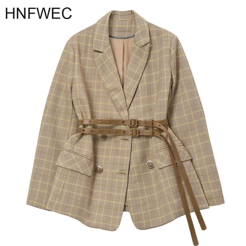 Plaid Suit Jackets Women's Spring New 2020 Slim Sashes Cotton Wild Ladies Jackets Long Sleeve Fashion Woemn Clothing V685
Plaid Suit Jackets Women's Spring New 2020 Slim Sashes Cotton Wild Ladies Jackets Long Sleeve Fashion Woemn Clothing V685