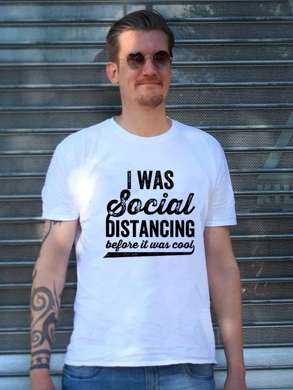 Футболка мужская с надписью I Was Social distскованные Before It Was Cool, модная уличная одежда в стиле Харадзюку с коротким рукавом и круглым вырезом, топы
Футболка мужская с надписью I Was Social distскованные Before It Was Cool, модная уличная одежда в стиле Харадзюку с коротким рукавом и круглым вырезом, топы
