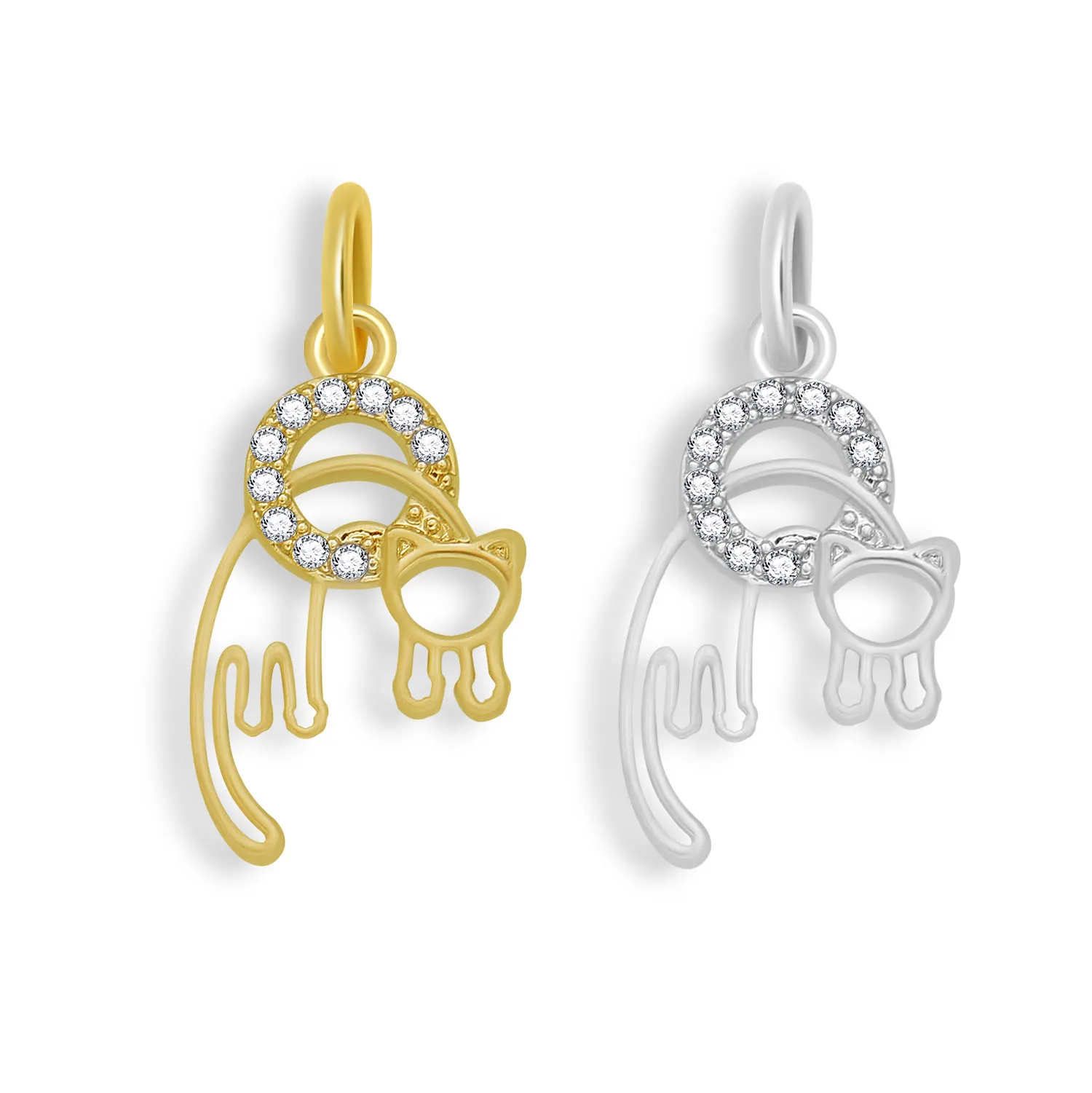 AAA White Cubic Zirconia Stones Gold-plated Brass Sweet Cute Cat Charm For Necklace Makings CZ Fashion Animal Jewelry Findings
AAA White Cubic Zirconia Stones Gold-plated Brass Sweet Cute Cat Charm For Necklace Makings CZ Fashion Animal Jewelry Findings
