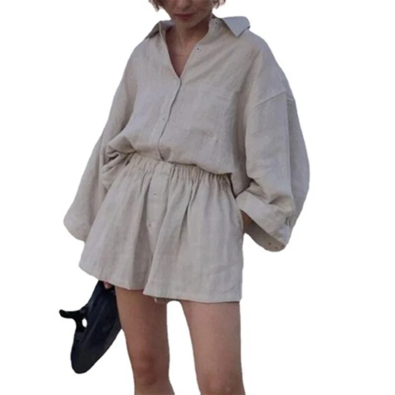 2 Pieces Shorts Suit Set Vintage Linen Casual Shirt Bohemian High Waist Loose Shorts Sweatshirt Set Sport Streetwear Loungewear
2 Pieces Shorts Suit Set Vintage Linen Casual Shirt Bohemian High Waist Loose Shorts Sweatshirt Set Sport Streetwear Loungewear