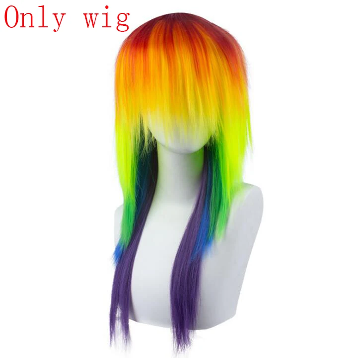Anime My Little Pony Rainbow Dash Multi Color Synthetic Hair Cosplay Costume Wigs Heat Resistance Fiber
Anime My Little Pony Rainbow Dash Multi Color Synthetic Hair Cosplay Costume Wigs Heat Resistance Fiber