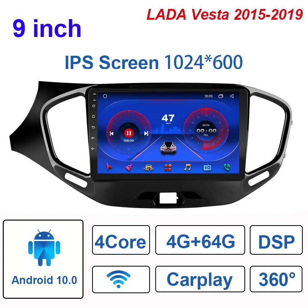 T5+360 For LADA Vesta 2015 - 2019 Android 10 9 Inch Car Radio Multimedia Video Player Navigation Stereo GPS Wifi Bluetooth 2 Din
T5+360 For LADA Vesta 2015 - 2019 Android 10 9 Inch Car Radio Multimedia Video Player Navigation Stereo GPS Wifi Bluetooth 2 Din