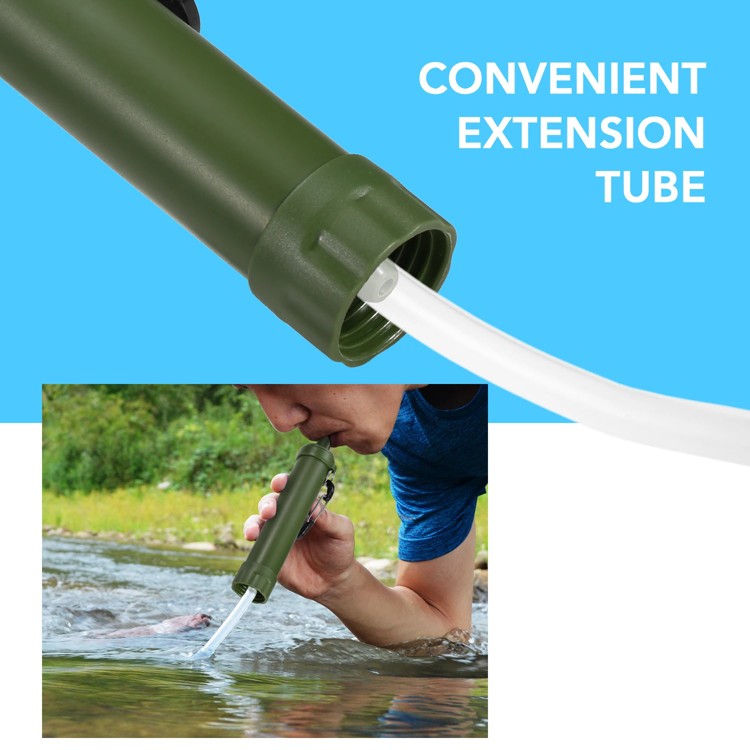 Outdoor Water Filter Straw Water Filtration Purifier with Compass Whistle Signal Mirror Carabiner Emergency Water Filter
Outdoor Water Filter Straw Water Filtration Purifier with Compass Whistle Signal Mirror Carabiner Emergency Water Filter