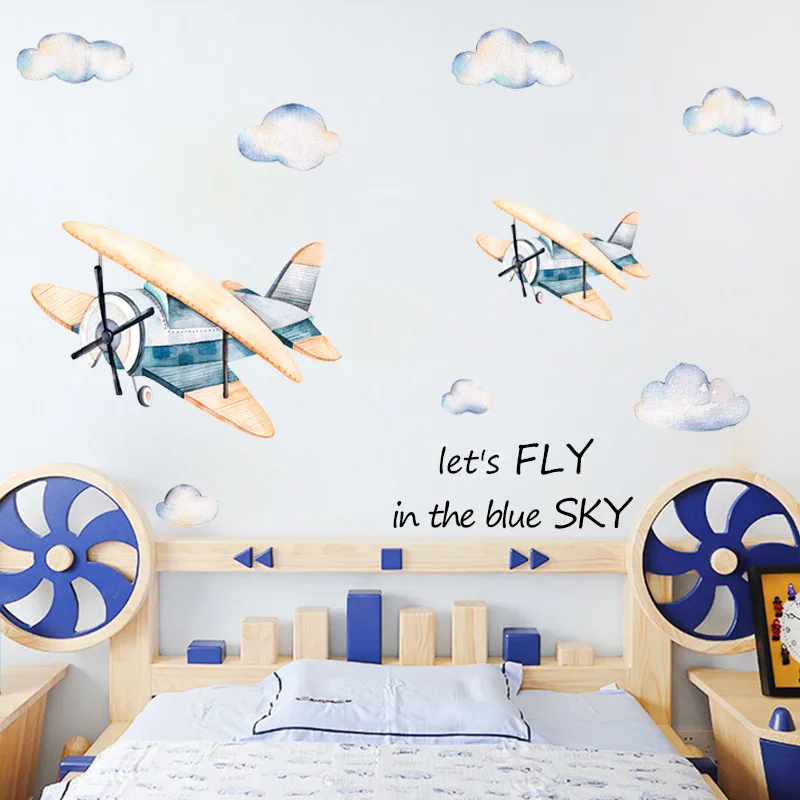 Cartoon Fly in the sky Wall Stickers for Kids room Nursery Eco-friendly Vinyl Wall Decals Airplane self-adhesive Wall Murals
Cartoon Fly in the sky Wall Stickers for Kids room Nursery Eco-friendly Vinyl Wall Decals Airplane self-adhesive Wall Murals