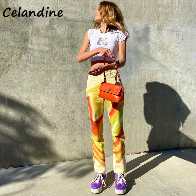 Celandine Fashion Summer Tie Dye Print Y2K High Waisted Wide Leg Pants Trousers Long Spring Vintage Casual Sexy Bodycon Pants
Celandine Fashion Summer Tie Dye Print Y2K High Waisted Wide Leg Pants Trousers Long Spring Vintage Casual Sexy Bodycon Pants