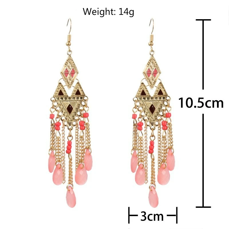 Bohemia Earrings Jewelry Women Crystal Vintage Ethnic Style Geometric Long Tassel Dangle Drop Earrings Accessories
Bohemia Earrings Jewelry Women Crystal Vintage Ethnic Style Geometric Long Tassel Dangle Drop Earrings Accessories