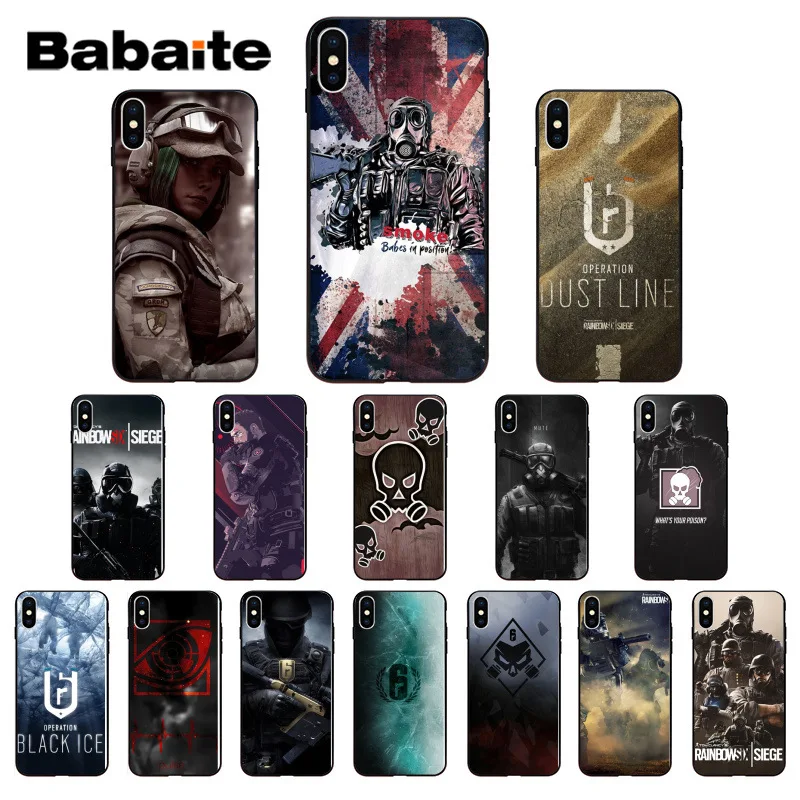 Rainbow Six Siege Coque чехол для телефона iPhone 7X8 6S 6plus 7plus 8Plus X Xs MAX 5 5S XR|Чехлы-накладки| |