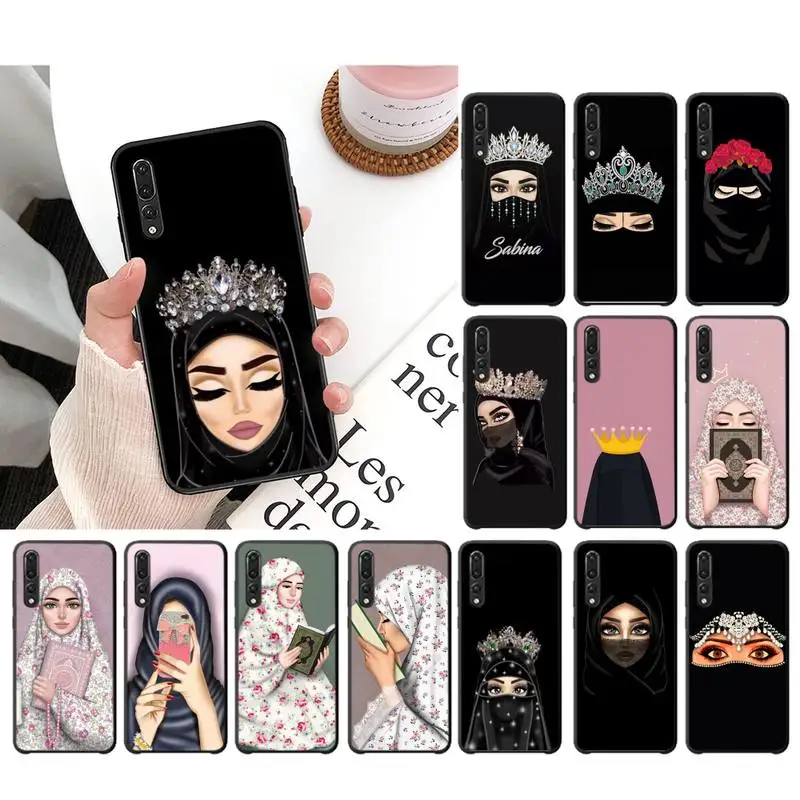 

Woman Crown Hijab Face Muslim Islamic Gril Eyes Phone Case For Huawei P20 P30 P40 lite Pro PSmart 2019 Mate 10 20 Lite Pro Capa