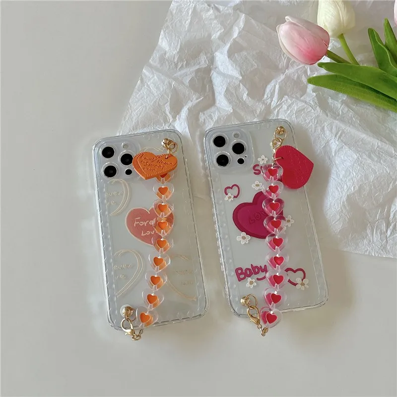 Fashion Clear Heart-shaped Chain Wristband Female Soft Case For Iphone 11 12 Pro Max 7 8 Plus Xr X Xs Se 2020 Phone Cover Fundas
Fashion Clear Heart-shaped Chain Wristband Female Soft Case For Iphone 11 12 Pro Max 7 8 Plus Xr X Xs Se 2020 Phone Cover Fundas