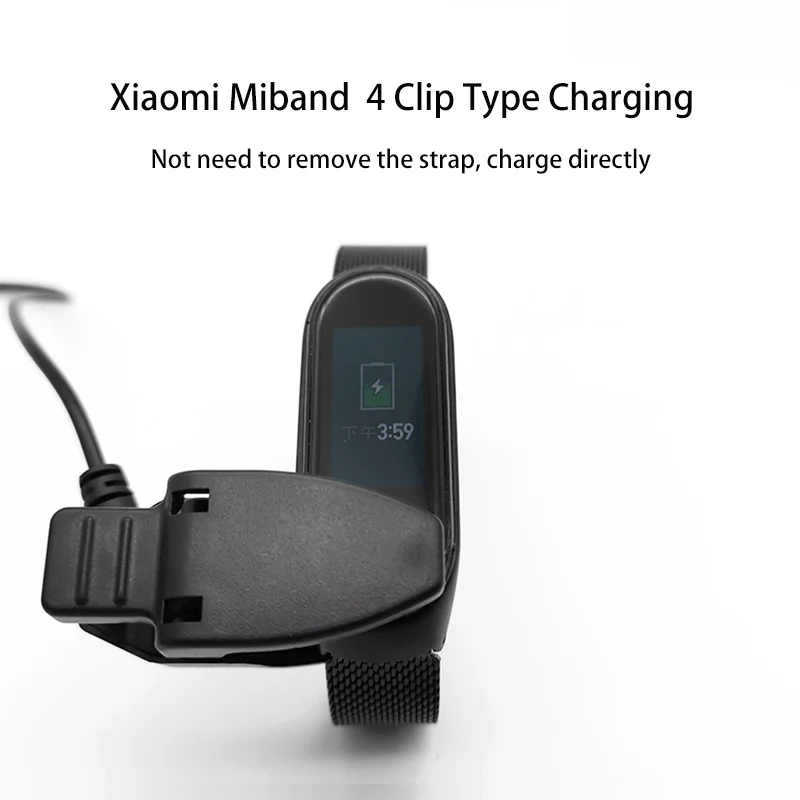 Зарядный USB кабель для Xiaomi Miband 4 Сменный Адаптер зарядного устройства Mi Band смарт