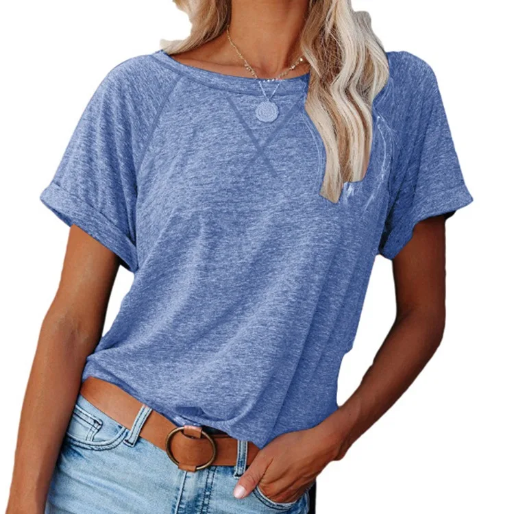 2021 Women Summer Patchwork Loose Tshirt Short Sleeve Solid Color Casual Female T-shirts Plus Size Tee Tops
2021 Women Summer Patchwork Loose Tshirt Short Sleeve Solid Color Casual Female T-shirts Plus Size Tee Tops