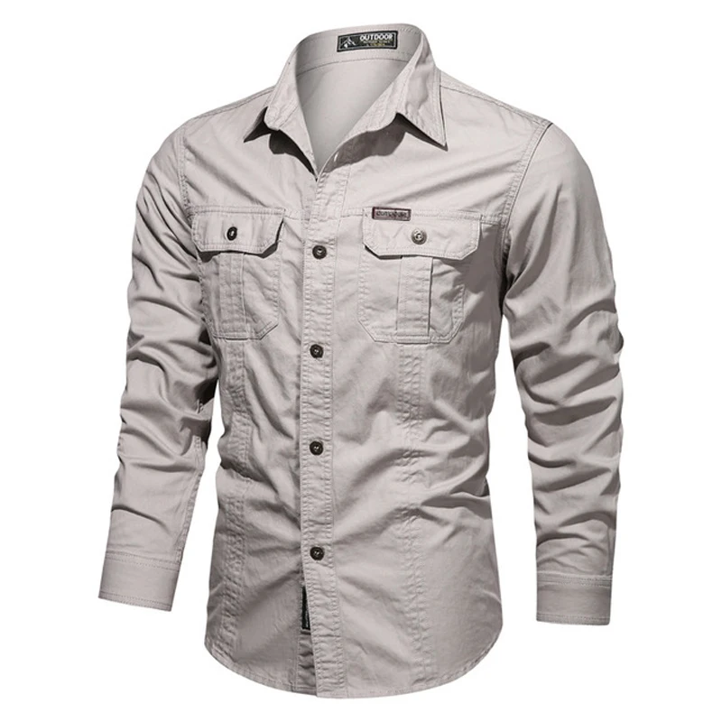 100% Cotton Military Army Green Shirt Men Casual Brand Shirts Male Long Sleeves Plus Size 4XL 5XL 6XL Shirts Camiseta masculina
100% Cotton Military Army Green Shirt Men Casual Brand Shirts Male Long Sleeves Plus Size 4XL 5XL 6XL Shirts Camiseta masculina