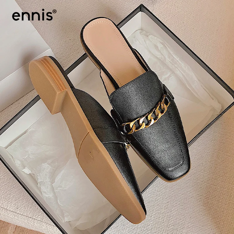 Мюли ENNIS M101 женские из натуральной кожи, Модные Повседневные туфли на плоской подошве, с цепочкой, черные, бежевые, телесные, брендовые, весна...
Мюли ENNIS M101 женские из натуральной кожи, Модные Повседневные туфли на плоской подошве, с цепочкой, черные, бежевые, телесные, брендовые, весна...