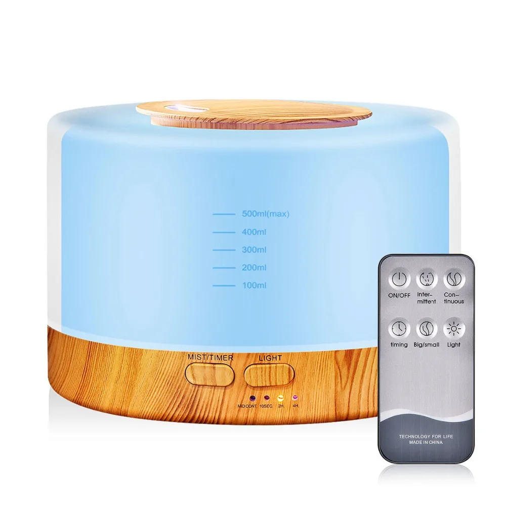 500ML Aromatherapy Diffuser Air Humidifier with LED Night Light for Home Room Ultrasonic Cool Mist Aroma Essential Oil Diffuser
500ML Aromatherapy Diffuser Air Humidifier with LED Night Light for Home Room Ultrasonic Cool Mist Aroma Essential Oil Diffuser