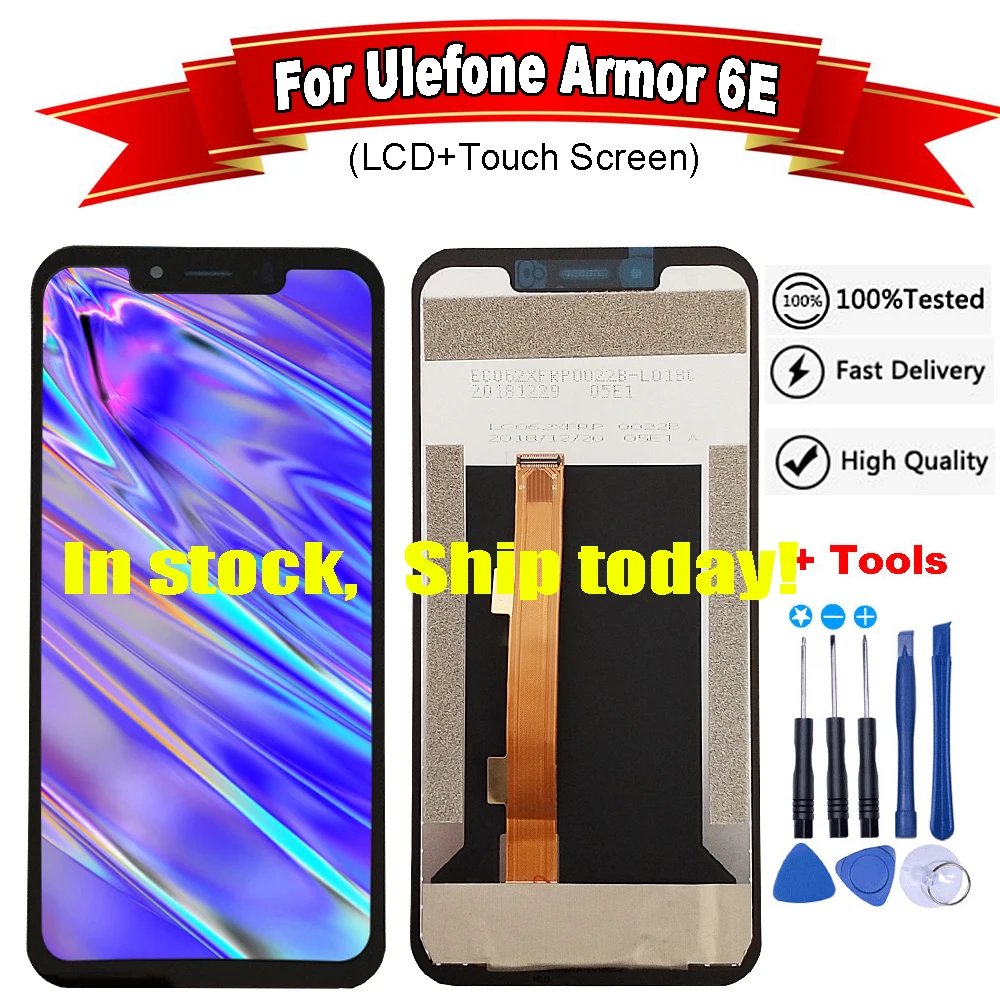 Для Ulefone Power 6E ЖК дисплей Дисплей + инструмент для ремонта сенсорного экрана в