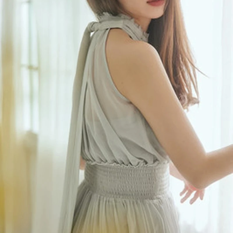 Fresh Elegant Pleated Design Woman Dress Japan Style Sleeveless High Elastic Waist Robe Chic Drawstring Draped Vestidos
Fresh Elegant Pleated Design Woman Dress Japan Style Sleeveless High Elastic Waist Robe Chic Drawstring Draped Vestidos