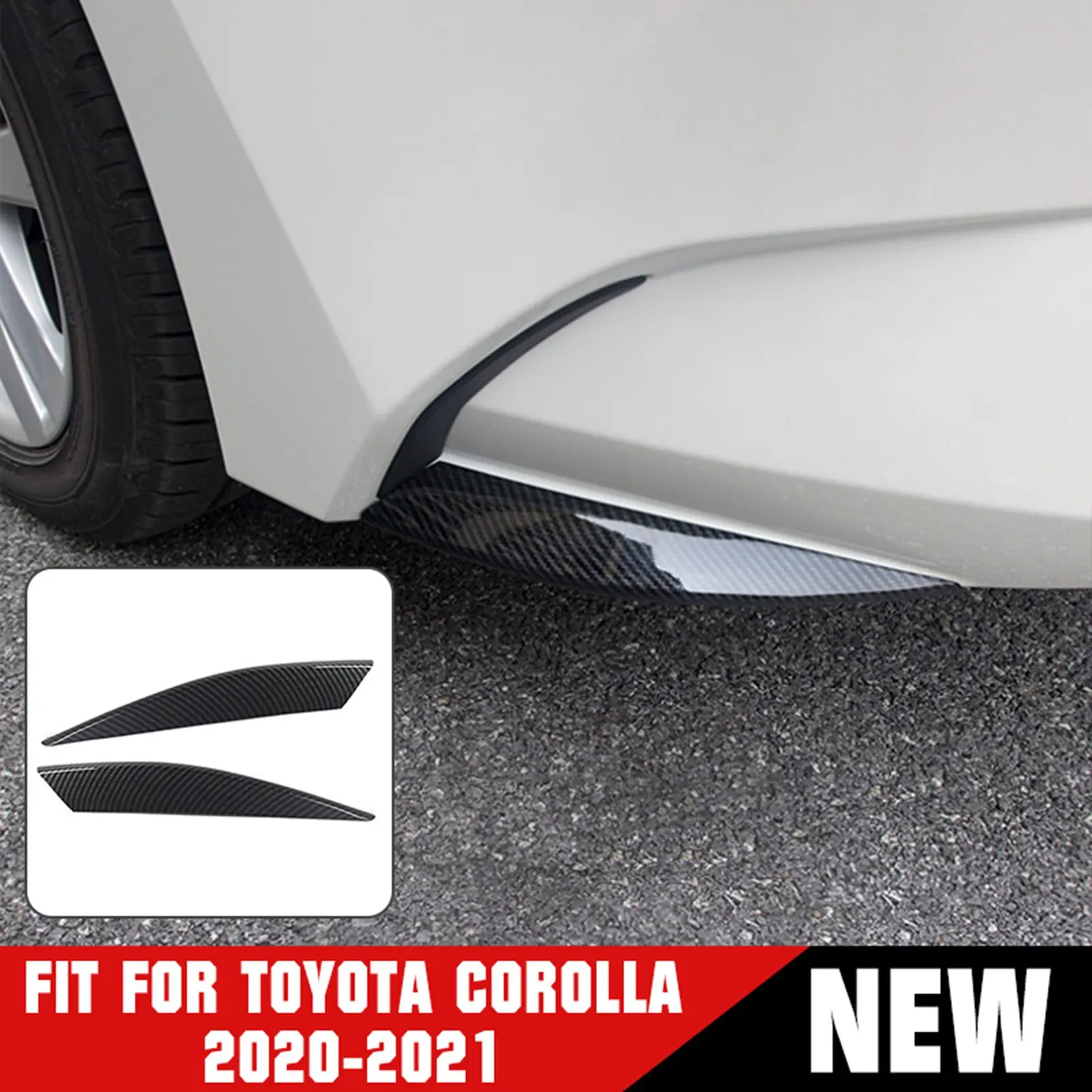 2Pcs Carbon Fiber ABS Front Bumper Lip Spoiler Aprons For Toyota Corolla 2020-2021
2Pcs Carbon Fiber ABS Front Bumper Lip Spoiler Aprons For Toyota Corolla 2020-2021