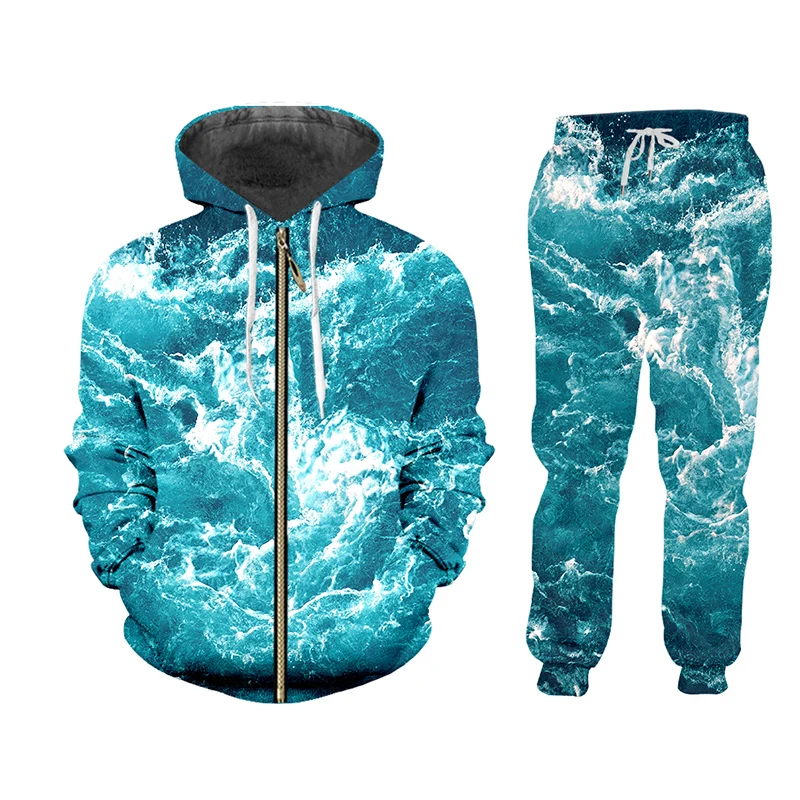 UJWI Brand Man Hoodies Zip Up Jacket+Sweatpants Sets Novelty 3D Art beach Print Sport Suit Unisex Gym Clothing set Custom 
UJWI Brand Man Hoodies Zip Up Jacket+Sweatpants Sets Novelty 3D Art beach Print Sport Suit Unisex Gym Clothing set Custom