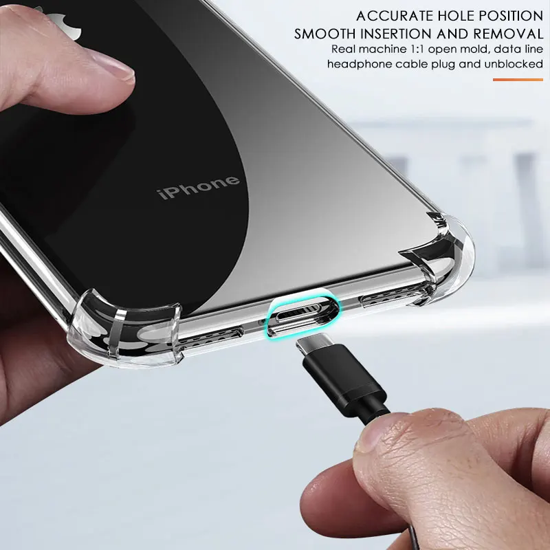 Luxury Shockproof Silicone Phone Case For iPhone 11 7 8 6 6S Plus X XR XS 11 12 Pro Max Case Transparent Protection Back Cover
Luxury Shockproof Silicone Phone Case For iPhone 11 7 8 6 6S Plus X XR XS 11 12 Pro Max Case Transparent Protection Back Cover