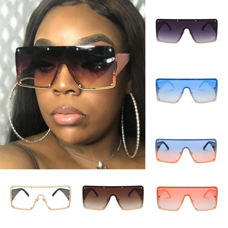 New Square Sunglasses Women Fashion Oversized Metal Frame Glasses Shades Retro Gradient Colors Eyeglasses Oculos UV400
New Square Sunglasses Women Fashion Oversized Metal Frame Glasses Shades Retro Gradient Colors Eyeglasses Oculos UV400
