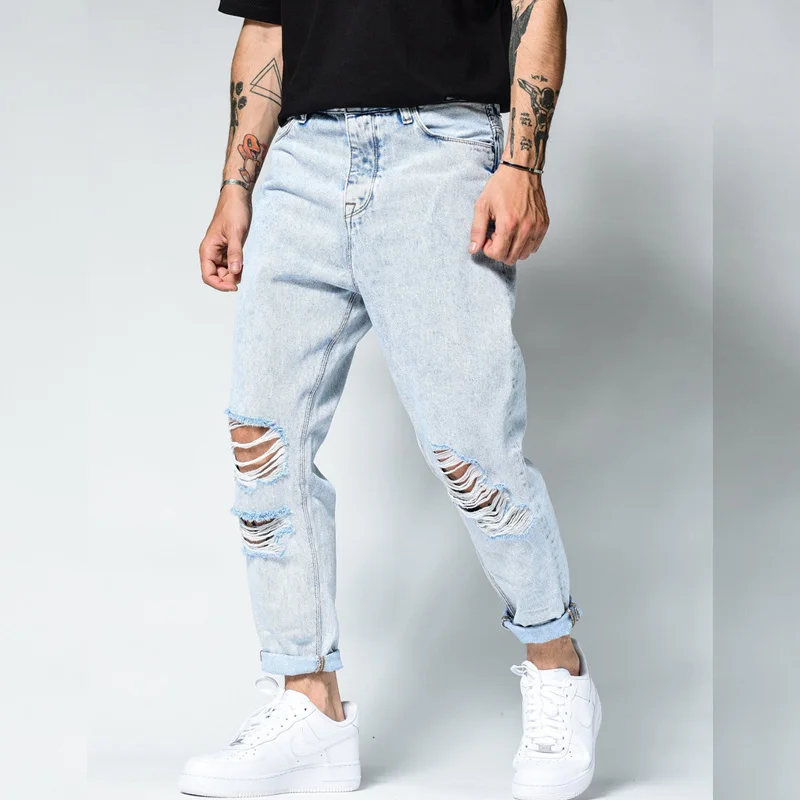 FAKUNT 2021 Men Jeans Light Blue Designer Jeans Men Pencil Pants Slim Fit Hip Hop Jeans
FAKUNT 2021 Men Jeans Light Blue Designer Jeans Men Pencil Pants Slim Fit Hip Hop Jeans