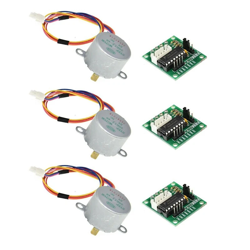 3 Sets 28BYJ-48 5V Stepper Motor With Drive / Test Module Board ULN2003 5 Line For Electric Test Equipment Accessories
3 Sets 28BYJ-48 5V Stepper Motor With Drive / Test Module Board ULN2003 5 Line For Electric Test Equipment Accessories