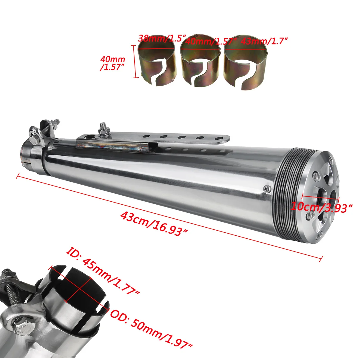 Motorcycle Retro Exhaust Muffler Pipe Cafe Racer Vintage Exhaust Tip Muffler Tail Tube Silencer For Honda/Yamaha/Suzuki
Motorcycle Retro Exhaust Muffler Pipe Cafe Racer Vintage Exhaust Tip Muffler Tail Tube Silencer For Honda/Yamaha/Suzuki