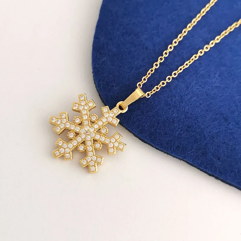 Crystal Stone Snowflower Pendant Necklace Choker Women Slim Chain Stainless Steel Gold Silver Color Luxury Gift Jewelry QMHJE
Crystal Stone Snowflower Pendant Necklace Choker Women Slim Chain Stainless Steel Gold Silver Color Luxury Gift Jewelry QMHJE