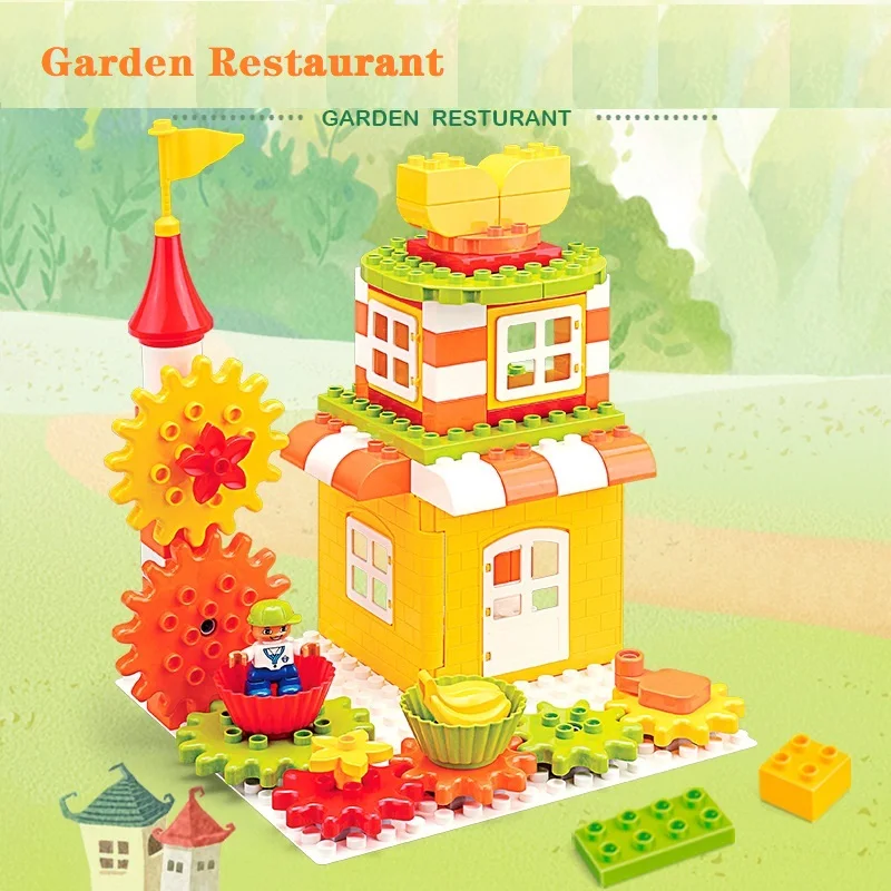 Diy Largeparticle Puzzle Building Blocks Creative Assembling Gear Children Toy Gift Castle Block And Garden Restaurant Toy Scene
Diy Largeparticle Puzzle Building Blocks Creative Assembling Gear Children Toy Gift Castle Block And Garden Restaurant Toy Scene