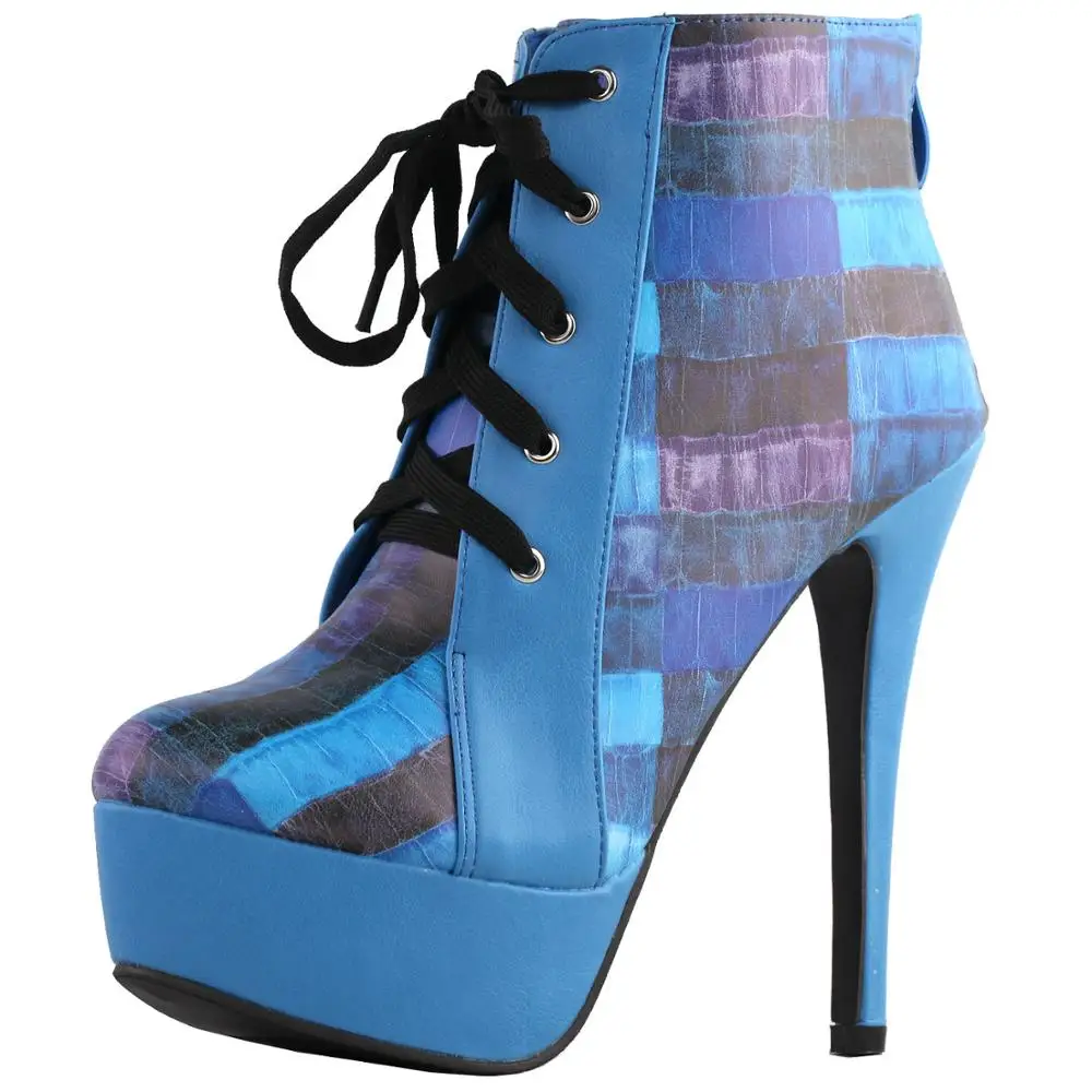 LF80893 SHOW STORY Retro Lace-Up Check Print Platform Stiletto High Heels Ankle Boots
LF80893 SHOW STORY Retro Lace-Up Check Print Platform Stiletto High Heels Ankle Boots