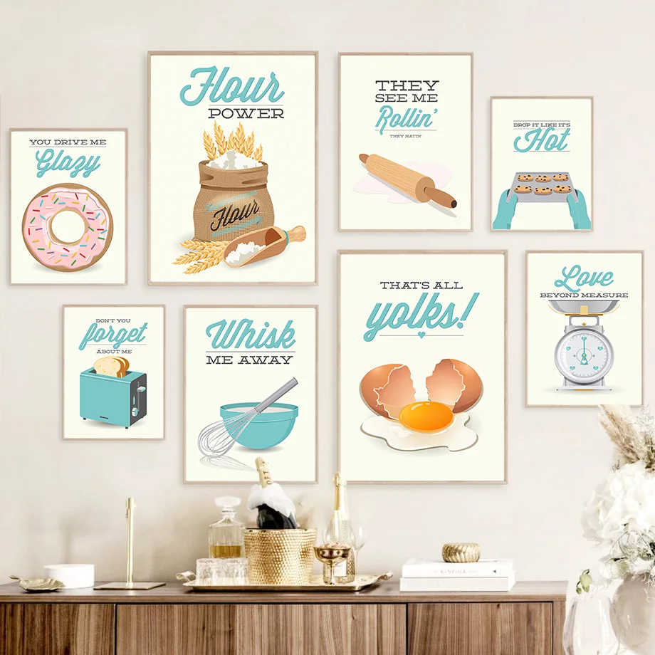 Kitchen Baking Flour Bread Cookies Donut Wall Art Canvas Painting Nordic Posters And Prints Wall Pictures For Living Room Decor
Kitchen Baking Flour Bread Cookies Donut Wall Art Canvas Painting Nordic Posters And Prints Wall Pictures For Living Room Decor